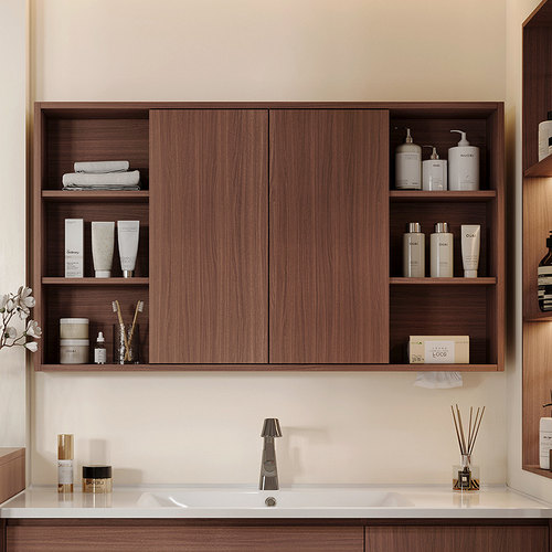 中古风风水镜推拉镜暗藏式置物柜