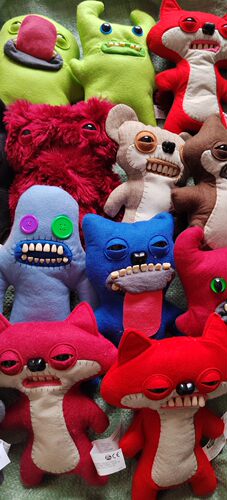 外单 Fuggler ugly monster 牙齿怪兽牙宝毛绒公仔