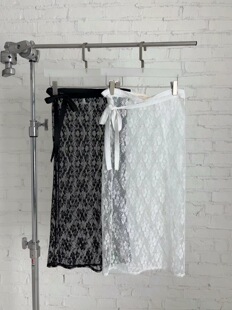 现 韩国东大门代购新款 J.CRANE 24春 蕾丝透视轻薄系带屁帘