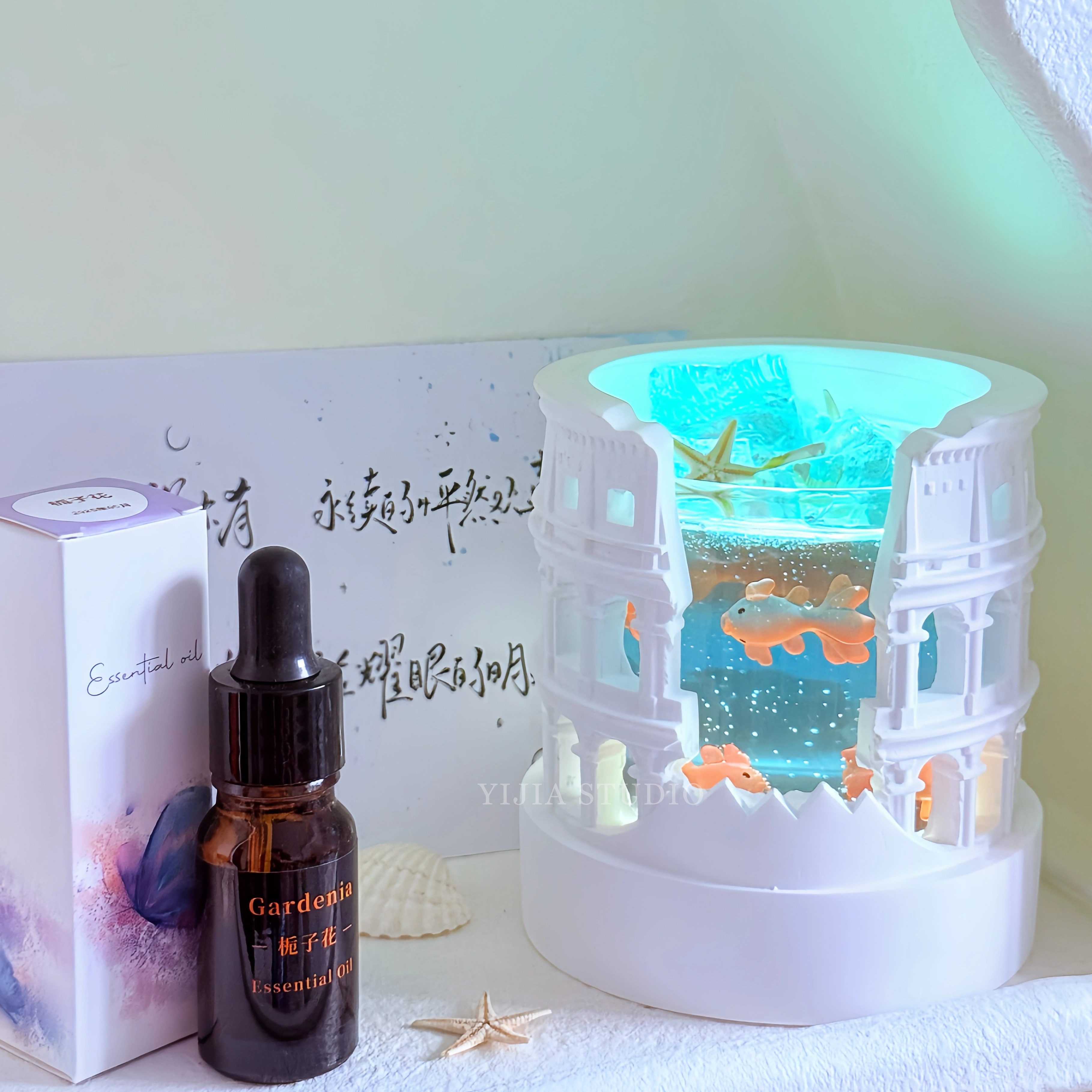 罗马金鱼无火扩香石香薰氛围感小夜灯摆件室内香氛礼盒生日礼物,家居饰品,香薰礼盒,淘宝优惠券,粉丝福利购,淘宝优惠卷