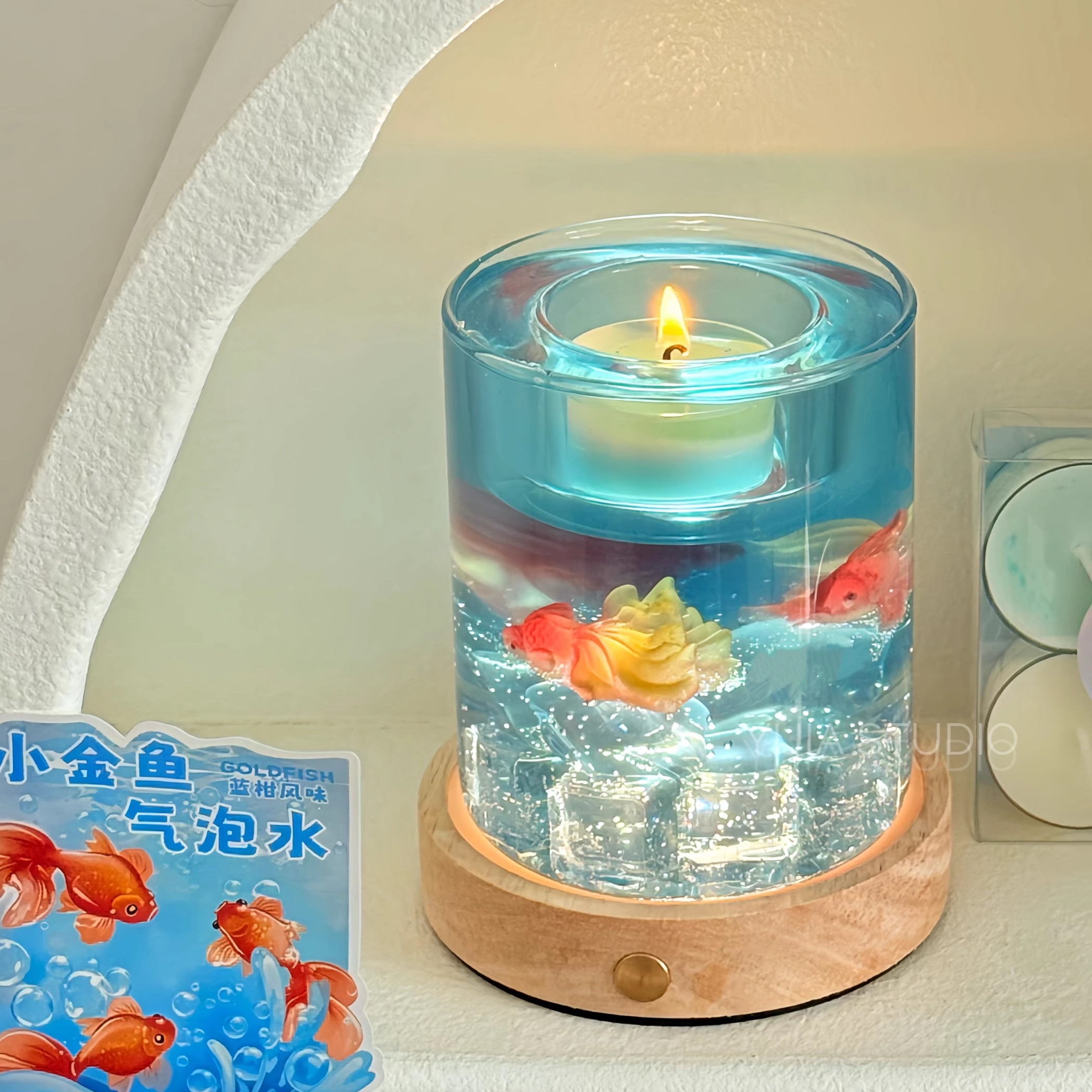 金鱼气泡水香薰蜡烛礼盒生日礼物女生闺蜜小众高级感实用毕业季礼
