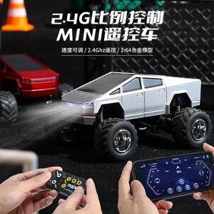 热卖新品赛博大脚特斯拉皮卡电动遥控车儿童遥控汽车玩具儿童礼物