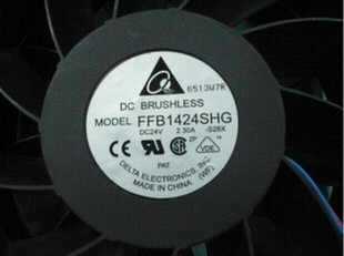 台达 14CM 140*140*60MM机箱柜变频器风扇 FFB1424SHG 24V 2.3A