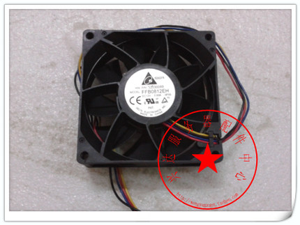 台达DELTA 8厘米8025 增压机箱四线风扇 FFB0812EH 12V 0.80A