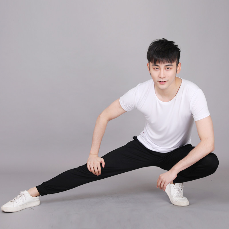 舞蹈服形体练功服男学生现代中国古典舞莫代尔艺考服装春夏萝卜裤
