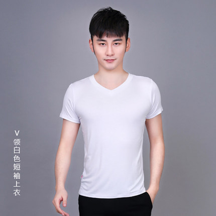 舞蹈服男形体服上衣莫代尔练功训练服学生艺考拉丁舞瑜伽衣服大码