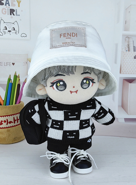 娃衣20cm18cm棉花娃Mirror同款卢瀚霆Anson lo毛衣冷杉渔夫帽背包