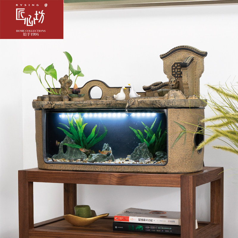 Ingenuity Square Lucky Fengshui fish tank Landscaping Decoration a living room small-scale Flowing water Scenery fountain Chinese style Home Furnishing ornamentin the Home accessories , Decoration  category - from Buy2taobao.com to provide professional Taobao agent buy service