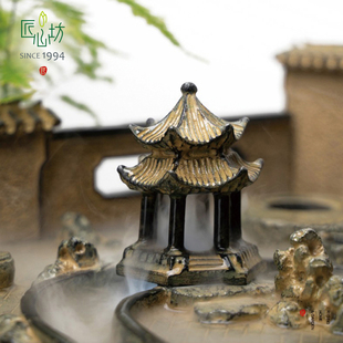 饰太湖石小桥亭子中国风盆景小摆件 匠心坊微景观假山鱼缸造景装