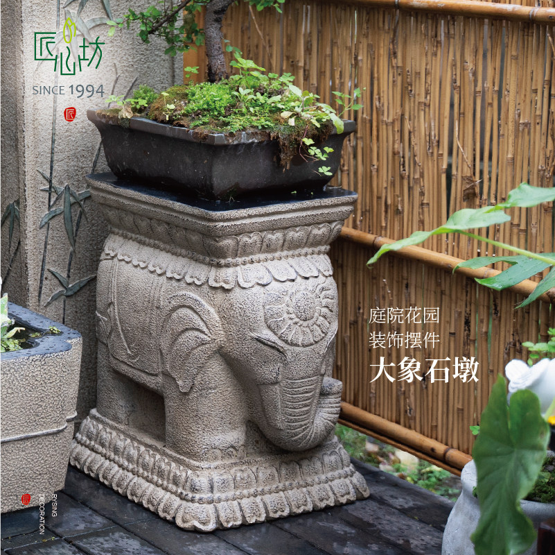 Ingenuity Square outdoors Chinese style Garden decorate Decoration elephant Pier Flower pot villa courtyard balcony Terrace arrangementin the Home accessories , outdoors/Garden ornaments category - from Buy2taobao.com to provide professional Taobao agent buy service