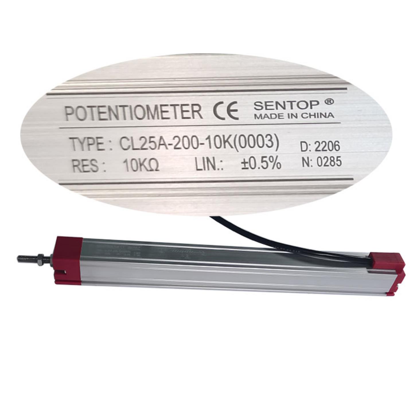 SENTOP电位器位移尺精密级电子尺 位置测量尺 CL25A-200-10K
