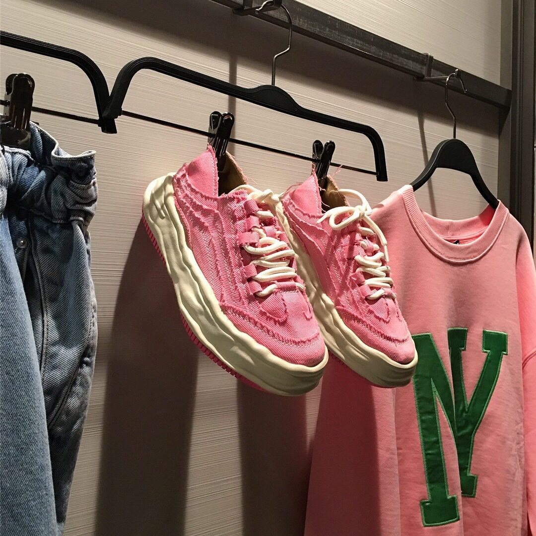 嘉思妮桃红色帆布厚底溶解鞋乞丐鞋ins潮2024新款轻便时尚休闲鞋,女鞋,时尚休闲鞋,淘宝优惠券,粉丝福利购,淘宝优惠卷