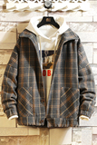 新款秋季韩版毛呢格子外套流行男装休闲上衣服夹克潮流037-P60，男装夹克，电商B380（原B361）