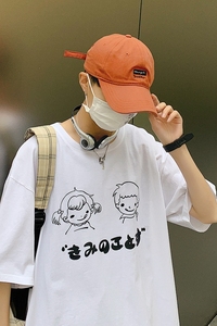 夏季新款男女士纯色情侣印花短袖T恤半袖衫 T01-P25图片