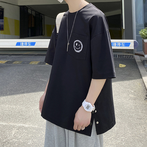 夏季新款男女款纯色印花圆领短袖T恤半袖衫 7161-P35图片