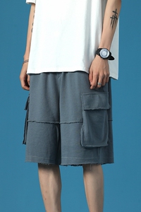 夏季男装青年宽松休闲卫裤工装男女短裤多口袋裤子 83111-P45图片