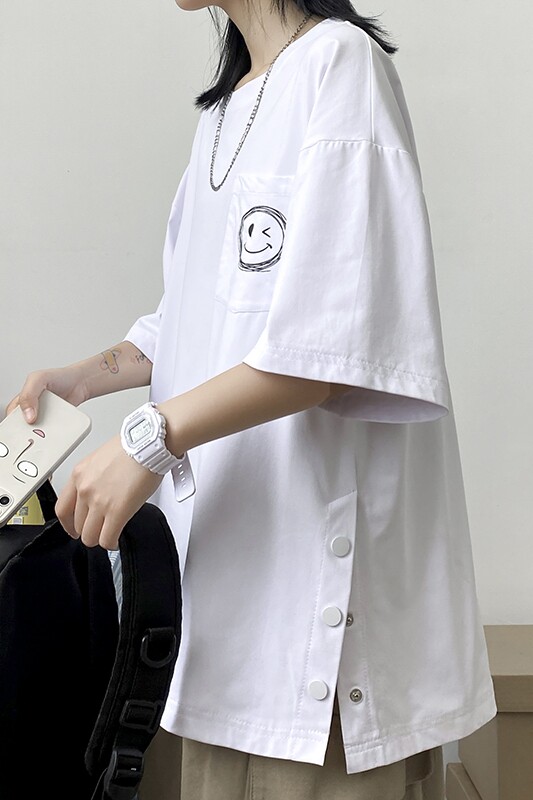 夏季男女士印花圆领短袖T恤五分袖圆领衫7161-P35,男装T恤,电商B380（原B361）