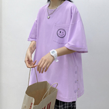 夏季新男女款印花圆领短袖T恤五分袖圆领衫7161-P35，男装T恤，电商B380（原B361）
