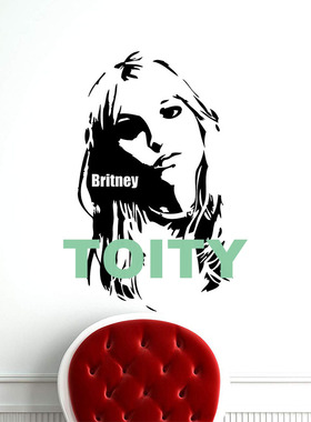 3款小甜甜布兰妮贴画 Britney Spears 美国流行音乐装饰墙贴