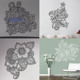 印度海娜曼海蒂花卉图案装 饰贴纸佩斯利贴画Henna Mehndi瑜伽墙贴