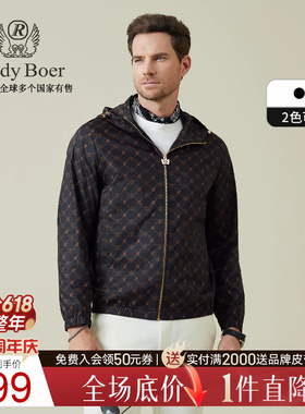 【数码印花】Raidy Boer/雷迪波尔2025秋男品牌臂章夹克外套3023