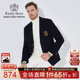 学院风 Raidy Boer 雷迪波尔男平驳领泡泡提花西服外套2001