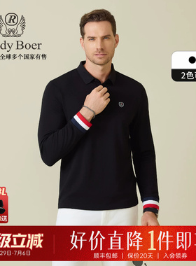 【莫代尔棉】Raidy Boer/雷迪波尔2025秋男翻领长袖T恤POLO衫6336