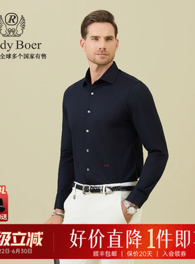 【温莎领】Raidy Boer/雷迪波尔2026春男刺绣logo长袖衬衫 9701