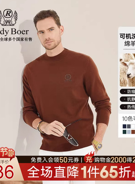 【可机洗防缩水】Raidy Boer/雷迪波尔秋男羊毛混纺毛衣5067+5069