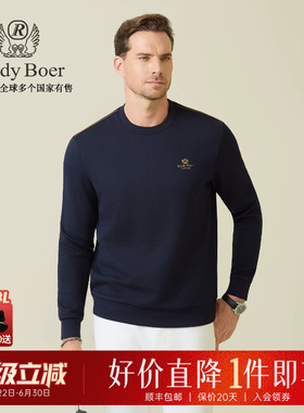 【肌理面料】Raidy Boer/雷迪波尔2025秋高频浮雕圆领男卫衣 6041