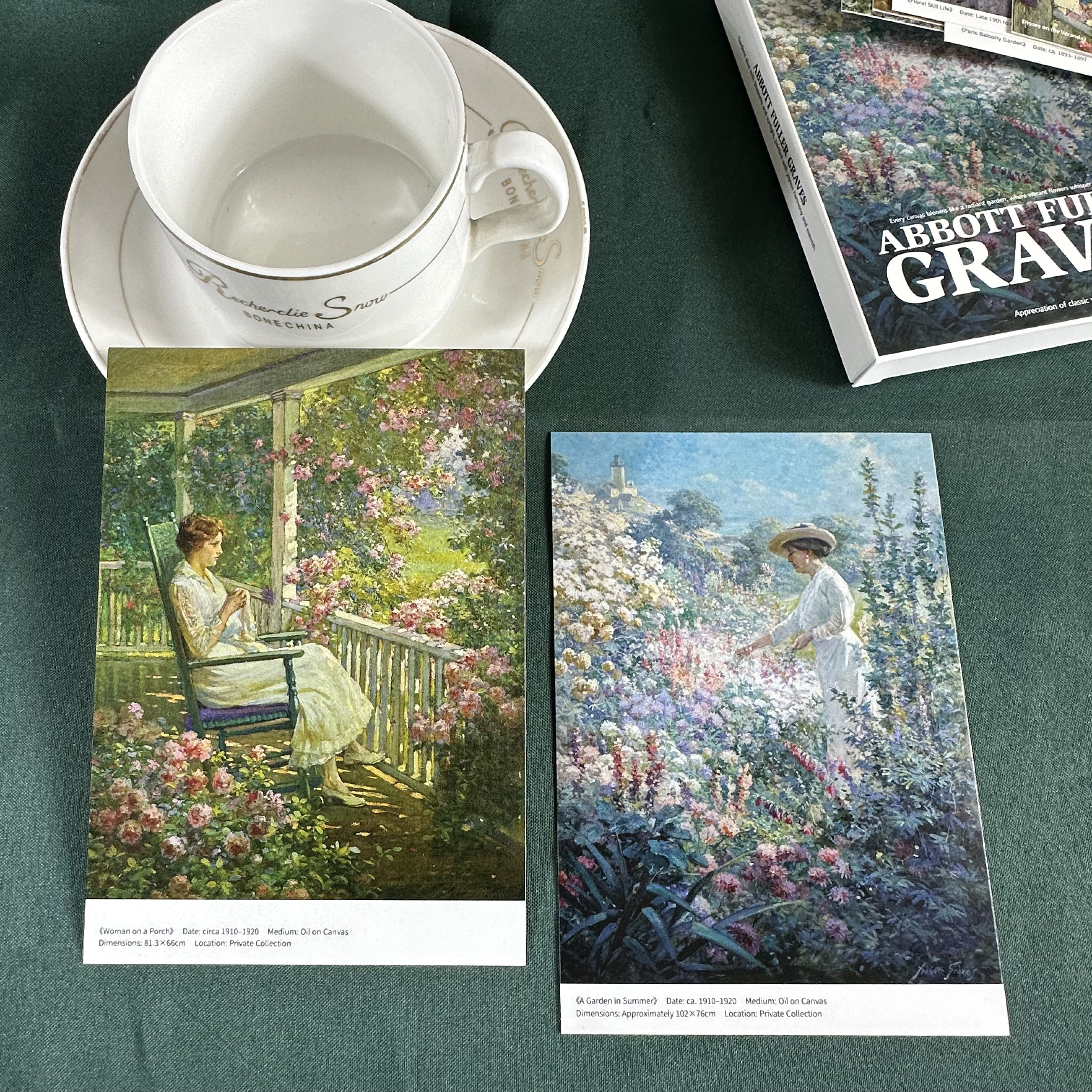 欧美画家油画春日气息夏日花团锦簇明信片田园风装饰画花卉图案等