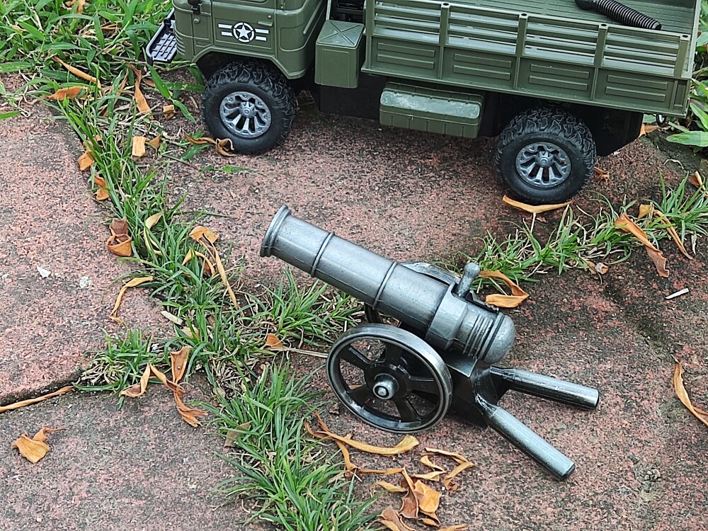 金属大炮意大利炮模型可放炮的迷你小钢炮过年发射器神器玩具