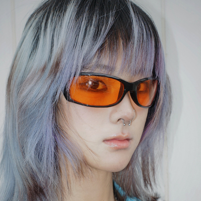 【亚洲眼镜公司】y2k流线型糖果色墨镜素颜凹造型显脸小太阳镜