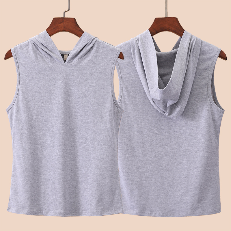 无袖打底帽衫女连帽背心卫衣叠穿内搭