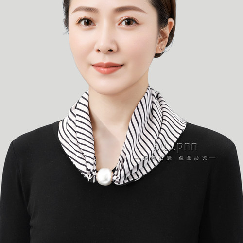 三角丝巾护颈装饰假领子