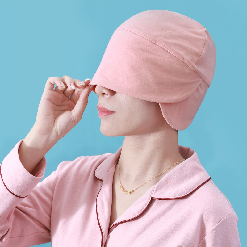 双层遮光女士空调房护头睡眠帽