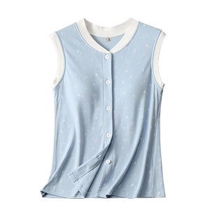 纯棉背心带胸垫一体式内衣外穿女乳腺术后放疗穿的衣服