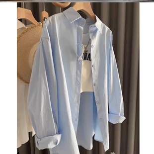 【现货】【三个衣长】新款慵懒防晒衬衫女长袖百搭外套春夏新款女