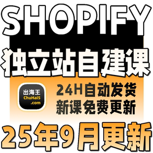 2025Shopify教程独立站搭建外贸跨境电商开店运营课培训视频模板