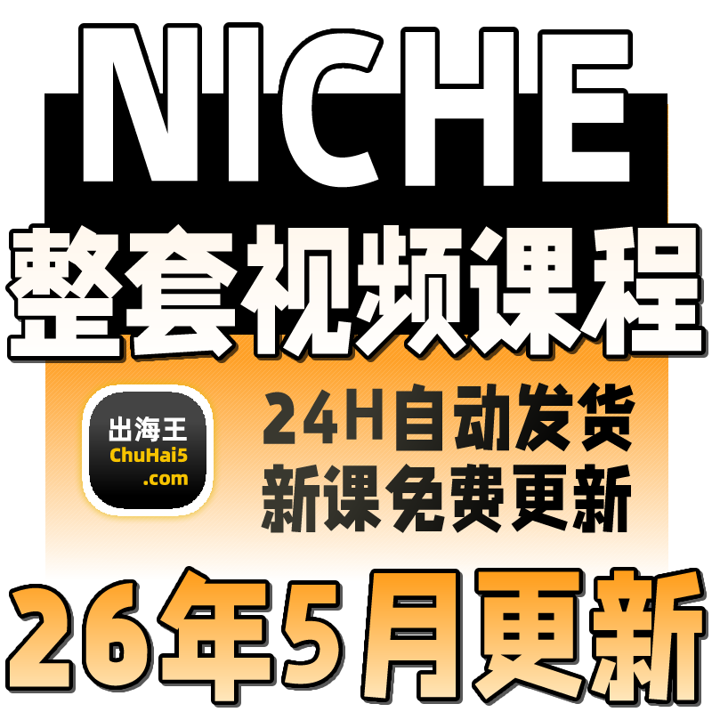 NICHE教程 利基产品跨境电商运营培训 外贸利基市场营销推广课程