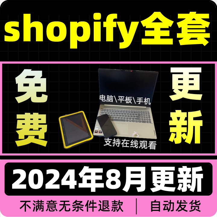 2025Shopify教程独立站搭建外贸跨境电商开店运营课培训视频模板