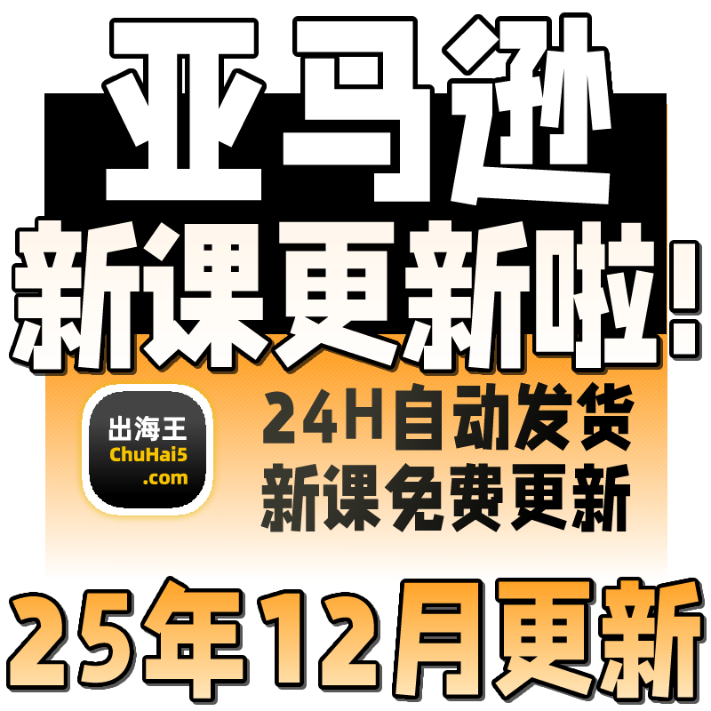 2025亚马逊运营教程入门开店选品视频跨境电商培训广告课程指导