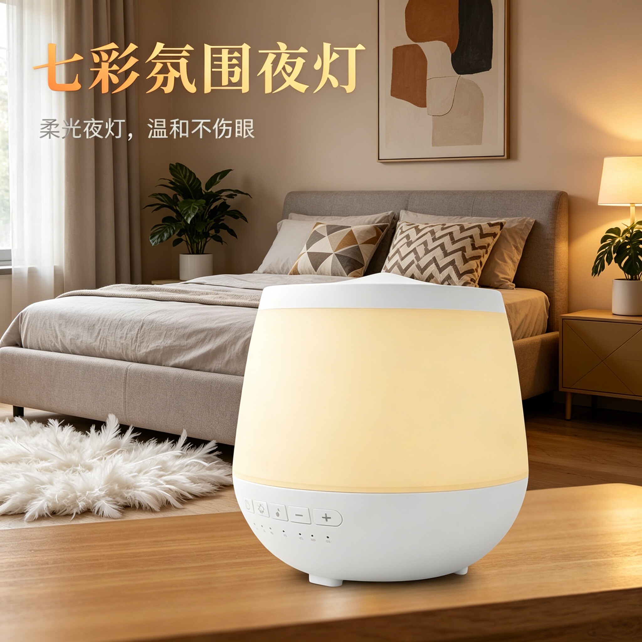 300ml超声波香薰加湿器7色灯