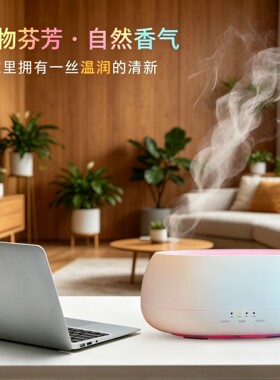 超声波负离子静音香薰加湿器
