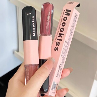 爆款Mooekiss木柯诗双头唇釉镜面口红新色雾面唇霜D08显白06唇蜜