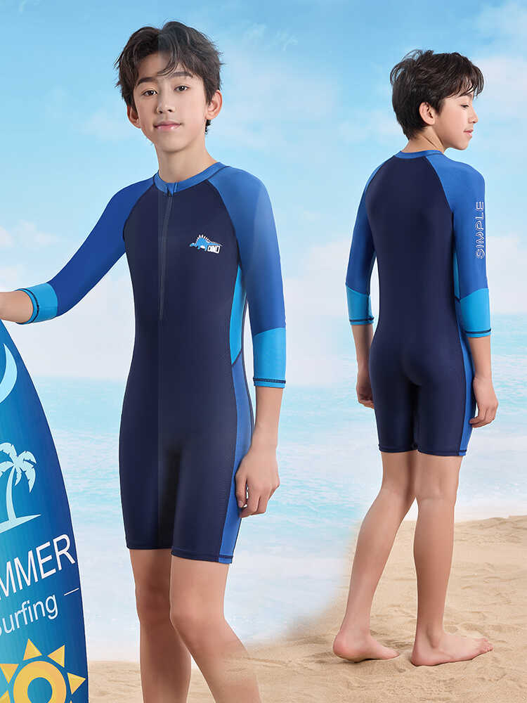 防晒训练儿童泳衣长袖