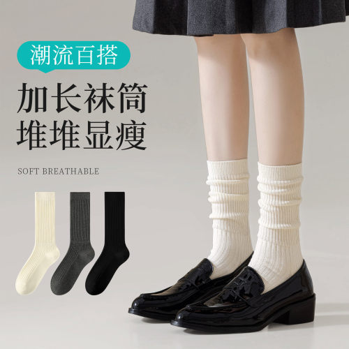 加长袜套随意堆叠拿捏泰式学院风