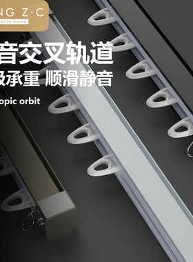 高承重加厚铝合金滑轮静音轨道