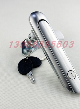 AB401-1X锌合金韩国机柜门锁镀铬平面锁环网柜门锁开孔27*117