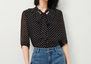 真丝衬衫 Koradior else where珂思桑蚕丝法式 ED01366W0 通勤衬衫